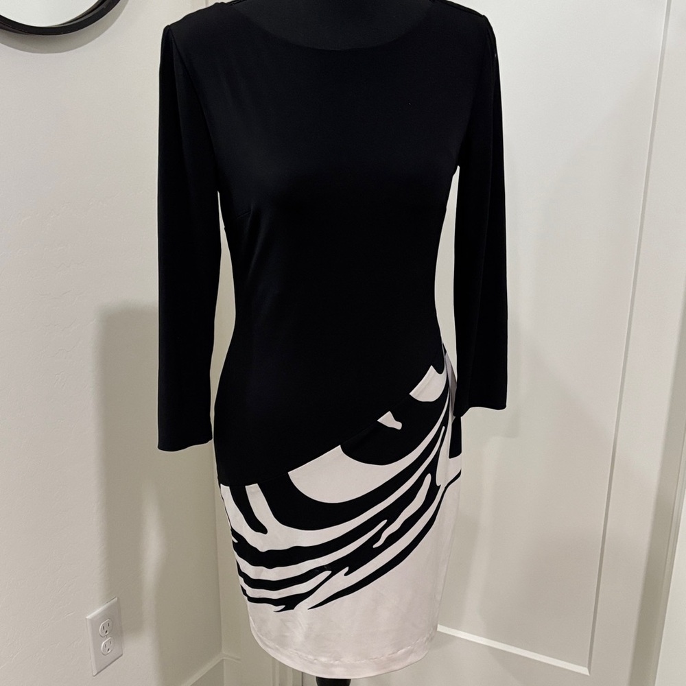 Elegant Black and White Women's Dress